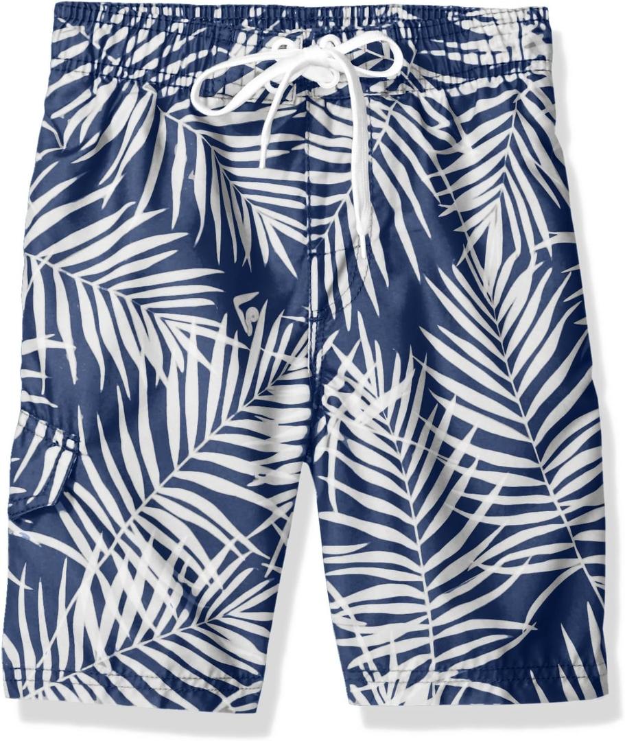 Kanu Surf Boys Line Up Quick Dry UPF 50+ Beach Swim Trunk (3T, Palma Navy)