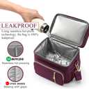 MIYCOO Lunch Bag & Lunch Box for Women Men, Double Deck Leakproof Insulated Soft Large Adult Camping Cooler bag for Work, Beach, Picnic, Travel (Purple, 15L)