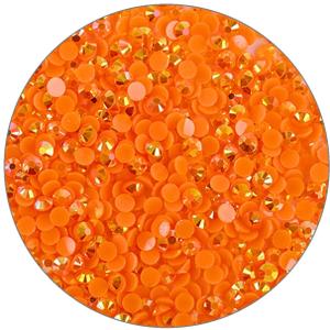 3000 Pieces SS6 2mm Flatback Rhinestones Clear Glasses Round Gems AB Crystals for Nail Art DIY Crafts Clothes Glitter Stones Orange