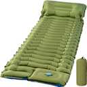 FrutPunch Camping Sleeping Pad, Ultralight Camping Mat with Pillow, Built-in Foot Pump Inflatable Sleeping Pads Compact for Camping Backpacking Hiking Traveling Tent, Single