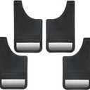 AUTOXBERT 4 PCS Universal Heavy Duty Mud Flaps Car Dirty Fender All Weather Flexible Mudguards Front Rear Splash Guards with Stainless Steel Plates