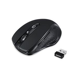 Wireless Mouse for Computer, Notebook, PC, Laptop and Mac, Cordless Computer Mouse with Mini USB 2.4GHz Receiver, Small Portable Ergonomic Mouse MR5M2509 Black
