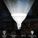 Gonhom Par38 led Flood Lights Outdoor Light Bulb,Dimmable 1800LM,20W Replace up to 200W,Outdoor Flood Light Bulbs for Backyard,Garage,Porch,Garden,2 Pack 5000K Daylight
