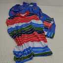 Women's Killer Doll Costume,Blue Cartoon Jumpsuit with Striped Shirt, Movie Inspired Cosplay Outfit (X-Large)