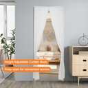 EVA Insulated Door Curtain Magnetic Screen Door Frosted Privacy Door Screen with Full Magnets Easy Install Screen Size 34x82 inch Fit Door Size 32x80 inch (White)