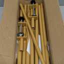 Over The Table Rod Stand with Clamps Adjustable 31"110'' Length 31"64" Height Gold Table Balloon Arch Stand with Storage Bag, Metal Decorating Rod Hanging