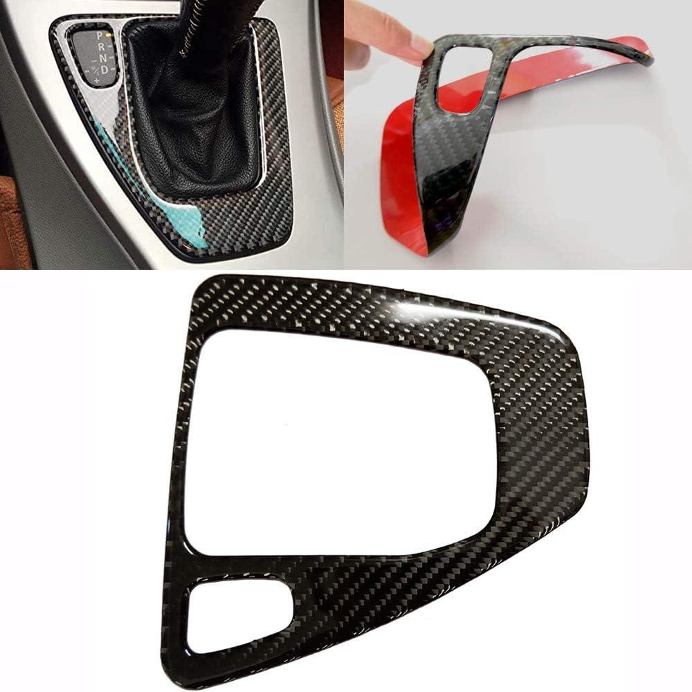 Soft Carbon Fiber Car Control Gear Box Shift Knob Panel Frame Cover Sticker Interior Trim Compatible with BMW E90 E92 E93 3 Series 2005-2012 323 325 328 330 335