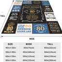 80th Birthday Gifts for Men, 1946 80 Year Old Blanket 50"x60", Retirement Christmas Fathers Day Birthday Gifts for Him Dad Papa Grandpa Husband Uncle