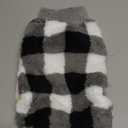 Turtleneck Dog Pajamas for Small Dogs, Fleece Puppy Sweater, Winter Cute Tiny Pet Clothes Pet Jumpsuits Chihuahua Yorkie Puppy Cat Clothes (Small, Gray Plaid) (Grey)