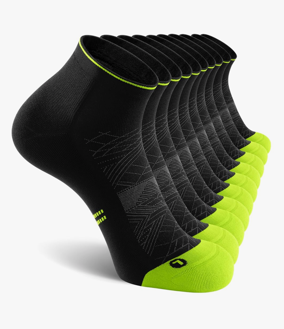 CS CELERSPORT 6 Pairs Ankle Compression Socks for Men and Women Running Athletic Socks, M
