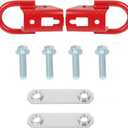 Front Tow Hooks Ring Lower Bumper Trailer Tow hooks Ring with Mounting Hardware Fit for Ford for F-150 Trucks 2009-2024 4x4 Models Only(2PCS FL3Z-17N808-A RED)