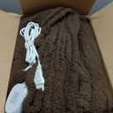 Electric Blanket Twin 62"X84"- Soft Double Sided Sherpa Heated Blanket Twin with 5 Heatings Levels & 10 hrs Auto Shut Off, Fast Heating & ETL Certified, Gift for Women(Brown)