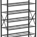 10-Tier Tall Shoe Rack, Large Capacity Shoe Shelf Holds40-45 Pairs, Shoe Shelf for Entryway, Hallway, Living Room, Rustic Brown (27.8" x 10.8" x 65.7")