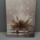 Zen Meditation Lotus Floral Canvas Wall Art Framed Plant Flower Picture Wall Decor Inspirational Prints Poster Yoga Spa Cool Painting for Living Room Bathroom Bedroom Home Artwork (16" x24