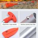 OCEANBROAD Telescoping Emergency Paddle 21''-42''Assembling Required/26''-54'' Aluminium Shaft for Kayaking Boating Canoeing River Tubing (Orange)