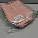 Double Layer Travel Makeup Bag for Women, Large Cosmetic Case Organizer with Makeup Brush Compartment, Portable Train Case Make Up Bag for Travel-Size (Pink)