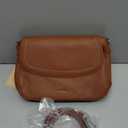 befen Genuine Leather Saddle Crossbody Bags for Women with RFID Blocking, Small Flap Cross Body Purse Hangbags