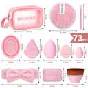 112Pcs Pink Makeup Brushes Set Professional Makeup Kit, Foundation Makeup Brush Kit Eye and Face Make up Brushes & Tools, Multi-functional Beginner Makeup Tool Set with Case Facial Makeup Accessories