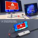 VCOM 10Gbps USB C Hub5 Ports USB 3.2 Gen 2 Splitter with 100W Power DeliveryAluminum USB Type C to USB Hub Multiport Adapter for MacBook Pro/Air and More Thunderbolt/USB C Laptop (Gray)