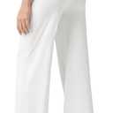 Willit Women's Yoga Pants Wide Leg Dress Work Pants Stretch Casual Pants Slacks with Pockets High Waist 28" 30" 32" (White)