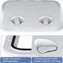 smartmarine Marine Deck Access Hatch 17.312.4" Rectangle Boat Hatch & Lid,Boat Deck Hatch Lids