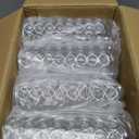 Dandat 8 Pcs Crystal Flower Vase for Wedding Table Centerpieces 7.87 in Crystal Pillar Candle Holder Metal Cylinder Flower Vase Stand for Christmas Wedding Decor Gifts Arrangement Event(Silver)