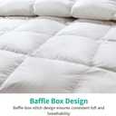 APSMILE Fluffy Down Feather Fibers Comforter King Size, Organic Cotton Cover Down Feather Fibers Duvet Insert for Warm Weather, High Fill Power Lightweight Blanket for Summer (Ivory White, 106x90)