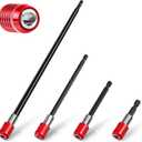 Drill Bit Extension 2/4/6/12, Magnetic Bit Holder 4 Pcs, Drill Extension Bit Holder 1/4 Hex, Bit Holder for Impact Driver CR-V Steel Quick Release for Screwdriver Bit Nut Drill Socket by XIOGZAXI