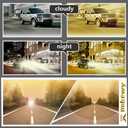 Night Vision Driving Glasses Polarized Anti-glare Clear Sun Glasses Men & Women Fashion (Black-1)