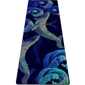 nuveti Yoga Mat Print Extra Thick TPE Non Slip Fitness Exercise Mat with Carrying Bag,72"x24" Extra Thick 6MM Exercise & Workout Mat for Yoga, Pilates Fitness and Floor Exercises