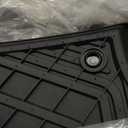 T TGBROS Floor Mats for 2020-2023 2024 2025 Toyota Highlander Accessories (W/2nd Row Bench or Bucket Seats w/Center Console) All Weather Floor Liners 3 Row Set TPE Non-Slip Black