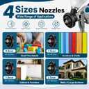 1000W High Power Paint Sprayer - HVLP Electric Spray Paint Gun with 4 Copper Nozzles & 3 Patterns, Large Capacity Power Painter for Furniture, Cabinets, Fence & House Painting (Blue)
