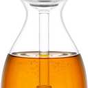 Mkono Honey Dispenser Glass Honey Pot Honey Jar with Dipper Sticks and Lid Cover Honey Containers Holder for Home Kitchen, 14 Ounces