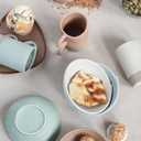 Stoneware Bowls with Reactive Glaze Finish, Set of 4