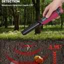 DR.TEK Metal Detector Pinpointer, IP68 Fully Waterproof Underwater Pinpointer Metal Detector with LCD Screen & LED Light 360 Accurate High-Sensitivity Detection, Handheld Wand for Adults & Kids, Red