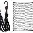 MAMIKO Cargo Net and Wagon Straps for Collapsible Folding Outdoor Utility Wagon, Garden Cart, Folding Trolley Cart, Beach Cart (Combo Package)