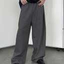 Landtown Men's Baggy Lounge Pants Cotton Sweatpants with Elastic Drawstring Waist with Pockets (Gray, XL)