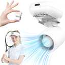 Mini Clip On Fan Portable, Ultra-Lightweight 2oz, Rechargeable Mini Portable Fan with 3 Speeds USB-C, Hands-Free Clip Fan Face Cooling for Outdoor, Soccer, Baseball Cap, Visor Hat, Sports (White)
