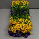 Ivydale 20PCS Artificial Fake Pansy Flowers for Outdoors Spring Decor,Faux Silk Pansies UV Resistant Plants for Front Door Porch Yard Patio Window Box Home Decor(Purple Yellow Gradient Purple)