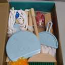 Kids Cleaning Set Wooden  Pretend Play Housekeeping Kit with Broom, Mop, Duster, Dustpan, Brushes, Rag & Stand  Montessori Cleaning Toys Gift for Toddlers Age 3-6
