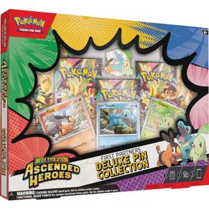 Pokmon TCG: Mega EvolutionAscended Heroes First Partners Deluxe Pin Collection (3 Foil Promo Cards, 1 Deluxe Pin & 5 Booster Packs)
