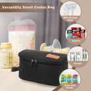 Breast Milk Cooler Travel Bag with Ice Packs - Small Portable Insulated Bag for Frozen Breastmilk - TSA Approved, Fits 5-7 Narrow Storage Bags (3-5oz), Fits Inside Diaper Bag