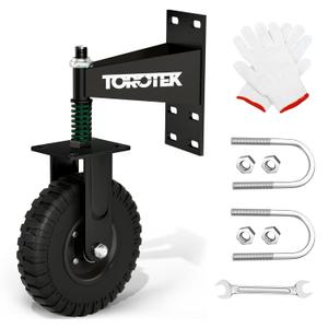6inch Gate Wheel Fence Gate Wheels for Wooden Gate Metal Tube Gate, Upgrade Heavy Duty Gate Wheel 550lb Capacity Upright Spring-Loaded Gate Casters Suitable for a Variety of Scenarios, Black