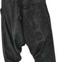 Siamrose Baggy Yoga Harem Pants for Men and Women, Wide Leg Lounge Trousers, 2 Pockets, One Size (Charcoal)