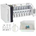 2026 Upgraded WPW10715708 Refrigerator Ice Maker Assembly, 115V 60Hz 185W, Compatible with Whirlpool Maytag Kenmore, Replaces W11729596 AP7244933 IMKIT94