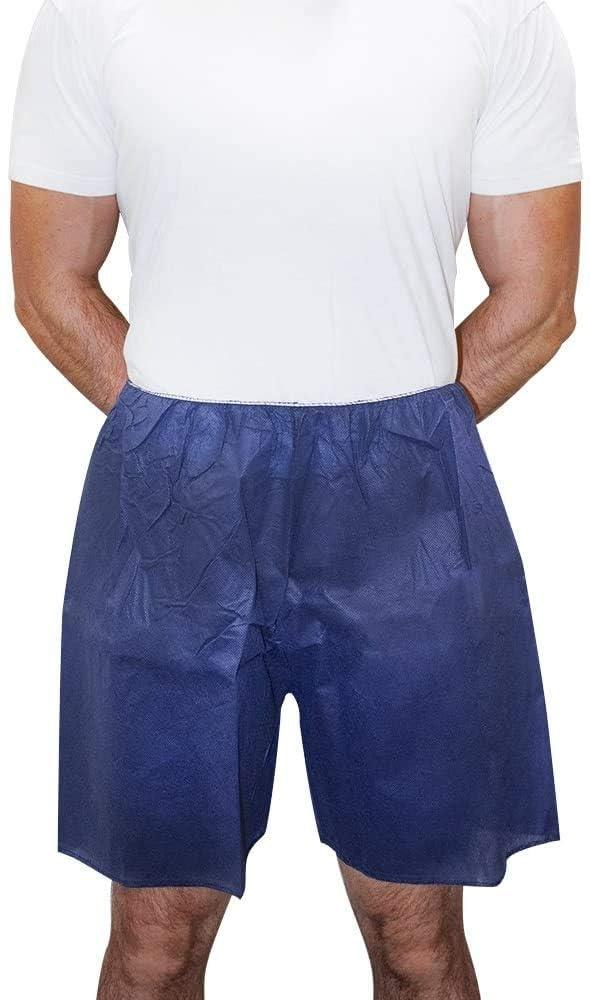 Dukal Patient Exam Wear, Short, Non-Sterile, Unisize, Dark Blue (5 Bags/Case 10 Bag) (Pack of 50) (Blue)