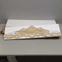 Wood Appliques Onlays, Long Wood Carved Appliques 31.4 * 7.8inch Set for Wall Door Cabinet Mirror Closet Wardrobe Dresser Mantel Staircase DIY Project