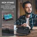 Asuwish Phone Case for Moto Edge Plus 2020 Wallet Cover and Tempered Glass Screen Protector Leather Flip Credit Card Holder Stand Lanyard Folio Cell Accessories Motorola Edge+ + XT2061 Women Men Blue