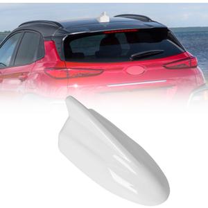 Shark Fin Antenna Cover,Car Roof Antenna Caps Compatible with Hyundai Kona 2018 2019 2020 2021 2022 2023,96210-J9300,Roof Topper Cover Replacement,White,Without Chip