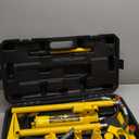 YELLOW JACKET 4 ton Hydraulic Ram Jack Pusher Puller Auto Body Frame Repair Tool Porta Power Kit with Blow Mold Carrying Storage Case for Car Repair,Truck,Farm